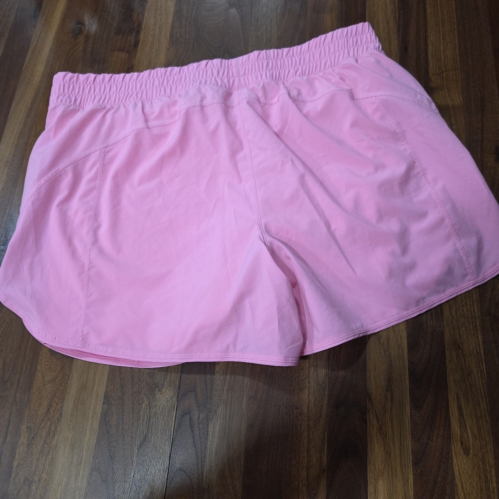 Avia Pink Women's Athletic Elastic-Waist Running Short With Bike Short Liner XXL - Picture 2 of 9